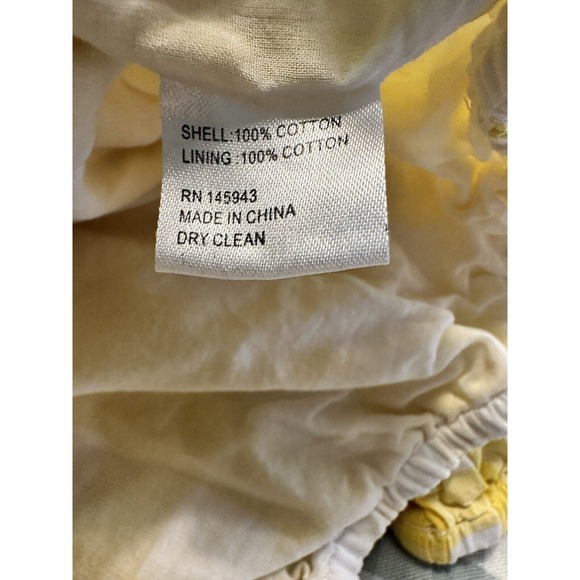 Color Me Courtney Kris Top Shirt XS Off The Shoulder Cotton Yellow Gingham - Picture 11 of 11